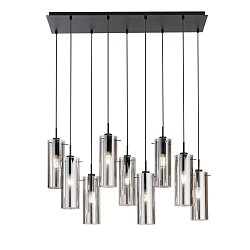 Obrázek pro produkt Závěsné svítidlo Magic, černá/kouřová, 9 x E27, 90 x 150 cm - FANEUROPE
