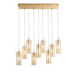 Obrázek pro produkt Závěsné svítidlo Magic, zlatá/jantar, 9 x E27, 90 x 150 cm - FANEUROPE