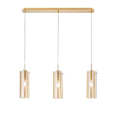 Obrázek pro produkt AKCE - Závěsné svítidlo Magic, zlatá/jantar, 3 x E27, 79 x 150 cm - FANEUROPE