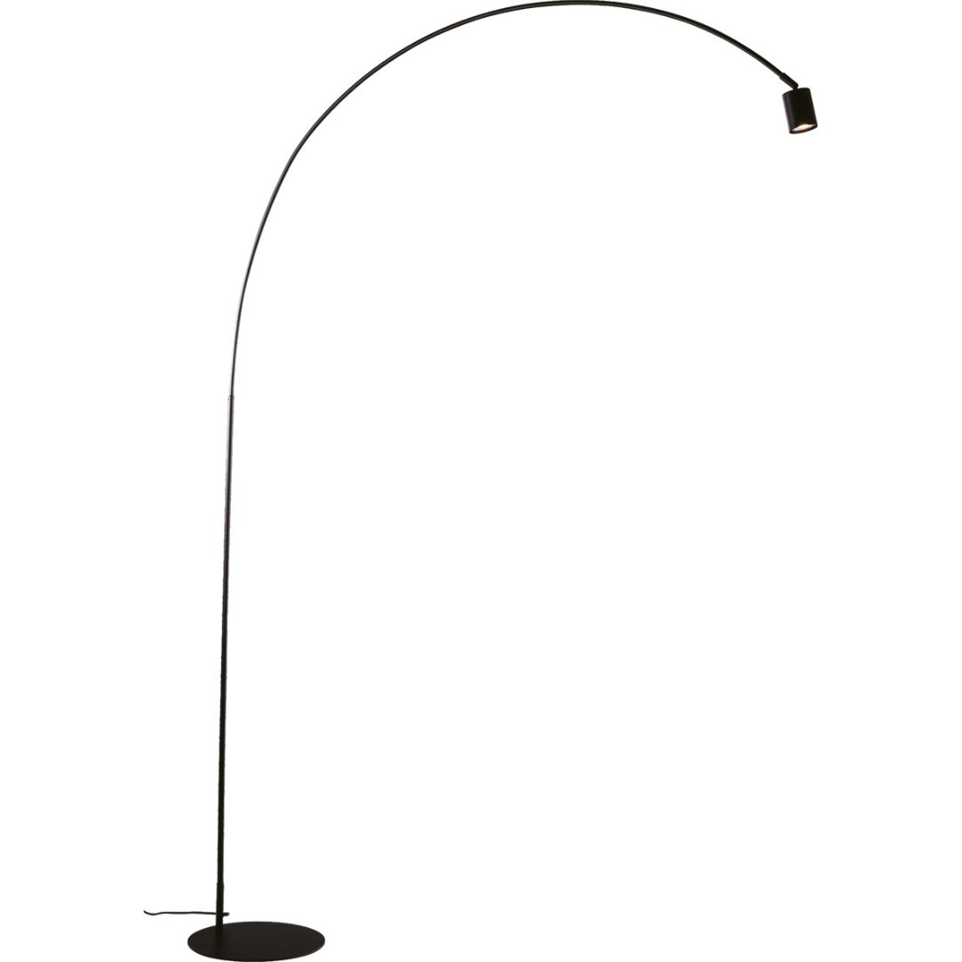 FAN I-MAISON-PT-NER Stojací lampa Piantana Maison, nastavitelná, černá, 1 x GU10, 185 x 35 x 224 cm - FANEUROPE
