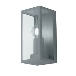 Obrázek pro produkt Venkovní nástěnné svítidlo Mondrian, stříbrné, 1 x E27, 23,6 x 11,3 x 11 cm, IP44 - FANEUROPE