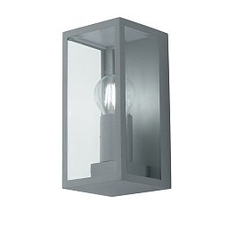 Obrázek pro produkt Venkovní nástěnné svítidlo Mondrian, stříbrné, 1 x E27, 23,6 x 11,3 x 11 cm, IP44 - FANEUROPE