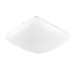 Obrázek pro produkt Koupelnové stropní LED svítidlo Moon hranaté, bílé, 24 W, 3520 lm, CCT, IP44, 36 x 7,5 x 36 cm - FANEUROPE