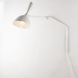 Obrázek pro produkt Nástěnné svítidlo Morgan, nastavitelné, bílé, 1 x E27, 74,5 x 18 x 53 cm - FANEUROPE