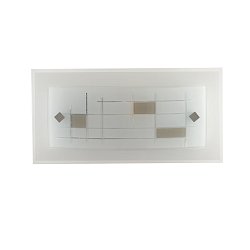 Obrázek pro produkt Nástěnné svítidlo Musa, opál/šedá, 1 x E27, 30 x 8,5 x 15 cm - FANEUROPE