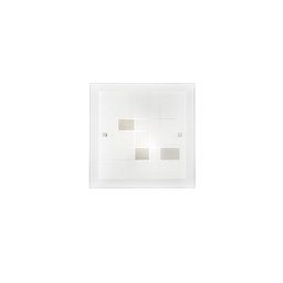 Obrázek pro produkt Stropní svítidlo Musa, opál/šedá, 2 x E27, 30 x 8,5 x 30 cm - FANEUROPE