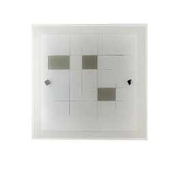 Obrázek pro produkt Stropní svítidlo Musa, opál/šedá, 2 x E27, 40 x 8,5 x 40 cm - FANEUROPE