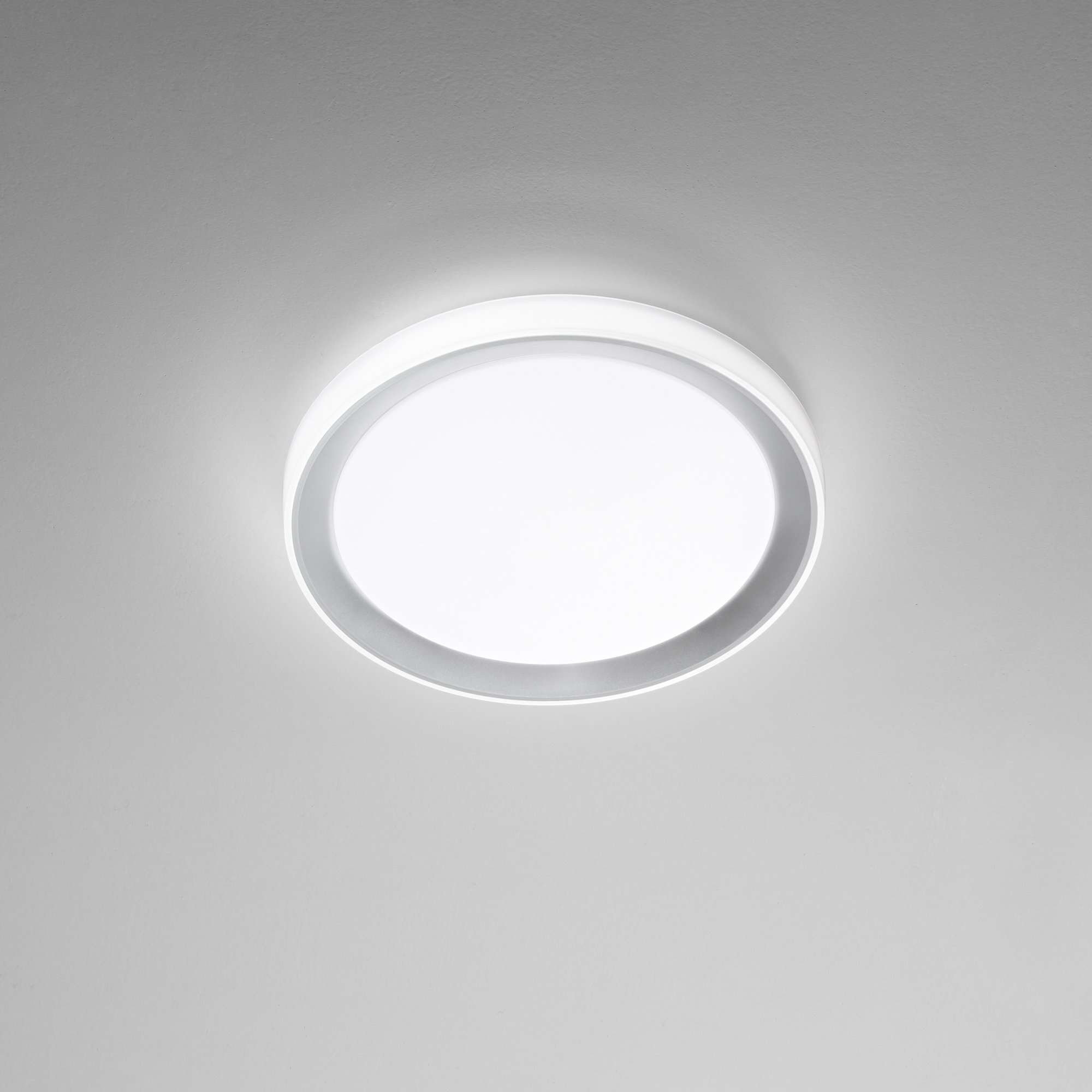 FAN I-NEON-PL50 Stropní svítidlo LED NEON bílá kruhové bílá/stříbrná 40W 5200 lm CCT 50x8cm - FANEUROPE