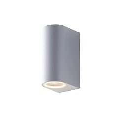 Obrázek pro produkt Venkovní nástěnné svítidlo ONE, bílá, 2 x GU10, IP54, 13 x 9,3 x 6,7 cm - FANEUROPE