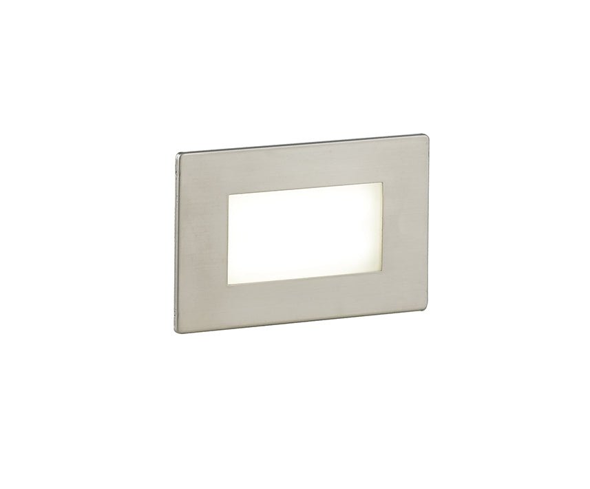 FAN INC-BOLT-503HP Zápustné venkovní svítidlo LED Bolt, bílá/nikl/polykarbonát, 3 W, 200 lm, 4000 K, IP65, včetně nouzové baterie 3 h, 10,7 x 3,25 - FANEUROPE
