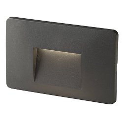 Obrázek pro produkt Zápustné venkovní svítidlo LED Breen, antracit, hliník/sklo, 3 W, 290 lm, 4000 K, IP65, 13 x 1 x 8,5 cm - FANEUROPE
