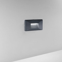 Obrázek pro produkt Zápustné venkovní svítidlo LED Breen, polykarbonát, antracit, 4 W, 380 lm, CCT, IP65, 9 x 19 x 10 cm - FANEUROPE