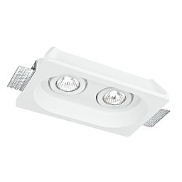 Obrázek pro produkt Zápustné svítidlo Morgana, nastavitelné, bílé, 2 x GU10, 25,5 x 15,5 x 5,5 cm - FANEUROPE