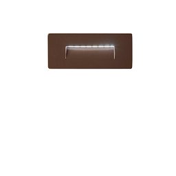 Obrázek pro produkt Kryt pro zápustné svítidlo do zdi STRATOS, bronz, 4.7 x 19 x 8 cm - FANEUROPE