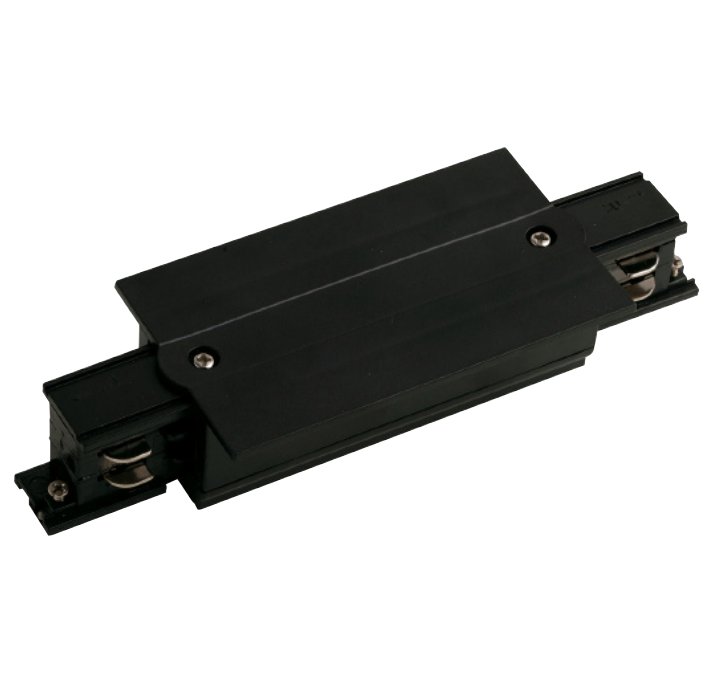 FAN INC-TRACK-I NERO Spojka přímá zapuštěná 3f lišta TRACK, černá, 16.47 × 5.53 × 3.27 cm - FANEUROPE