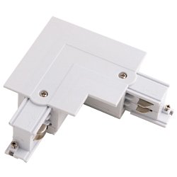 Obrázek pro produkt Spojka L levá zapuštěná 3f lišta TRACK, bílá, 5.53 × 11.04 × 3.27 cm - FANEUROPE