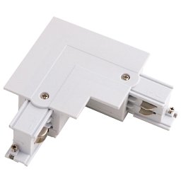 Obrázek pro produkt Spojka L levá zapuštěná 3f lišta TRACK, bílá, 5.53 × 11.04 × 3.27 cm - FANEUROPE