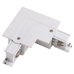 Obrázek pro produkt Spojka L pravá zapuštěná 3f lišta TRACK, bílá, 5.53 × 11.04 × 3.27 cm - FANEUROPE