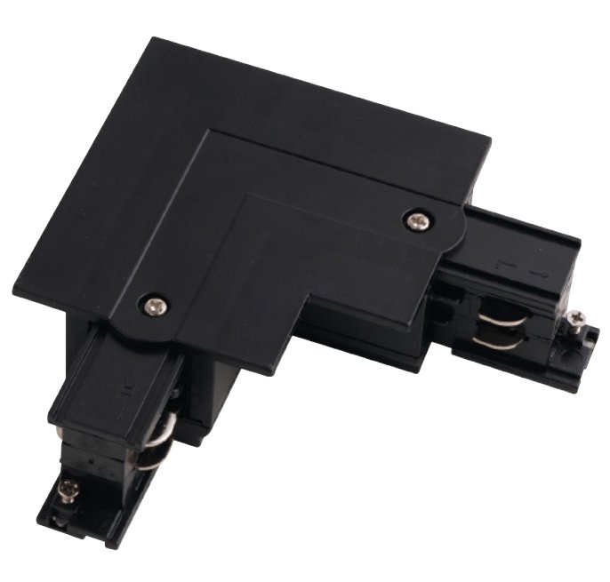 FAN INC-TRACK-L-R NERO Spojka L pravá zapuštěná 3f lišta TRACK, černá, 5.53 × 11.04 × 3.27 cm - FANEUROPE