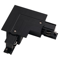 Obrázek pro produkt Spojka L pravá zapuštěná 3f lišta TRACK, černá, 5.53 × 11.04 × 3.27 cm - FANEUROPE
