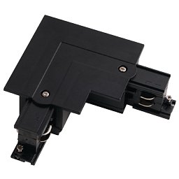 Obrázek pro produkt Spojka L pravá zapuštěná 3f lišta TRACK, černá, 5.53 × 11.04 × 3.27 cm - FANEUROPE