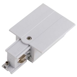 Obrázek pro produkt Napájení levé zapuštěná 3f lišta TRACK, bílá, 3.75 x 1.7 x 3.27 cm - FANEUROPE