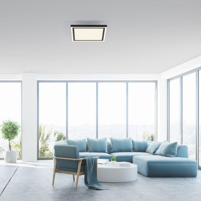 Obrázek produktu LED stropní svítidlo 30x30cm, černá, dálkové ovládání, stmívatelné, CCT ovládané přes aplikaci Tuya 2700-5000K - JUST LIGHT 3 Obrázek produktu LED stropní svítidlo 30x30cm, černá, dálkové ovládání, stmívatelné, CCT ovládané přes aplikaci Tuya 2700-5000K - JUST LIGHT 3