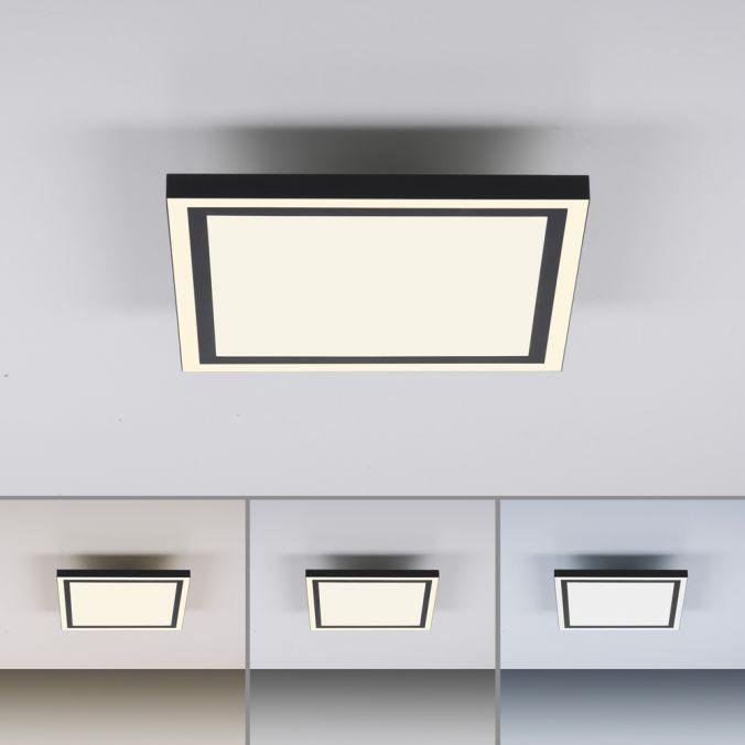 Obrázek produktu LED stropní svítidlo 30x30cm, černá, dálkové ovládání, stmívatelné, CCT ovládané přes aplikaci Tuya 2700-5000K - JUST LIGHT 6 Obrázek produktu LED stropní svítidlo 30x30cm, černá, dálkové ovládání, stmívatelné, CCT ovládané přes aplikaci Tuya 2700-5000K - JUST LIGHT 6