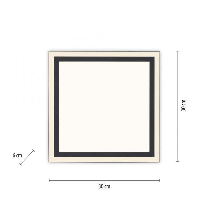 Obrázek produktu LED stropní svítidlo 30x30cm, černá, dálkové ovládání, stmívatelné, CCT ovládané přes aplikaci Tuya 2700-5000K - JUST LIGHT 7 Obrázek produktu LED stropní svítidlo 30x30cm, černá, dálkové ovládání, stmívatelné, CCT ovládané přes aplikaci Tuya 2700-5000K - JUST LIGHT 7