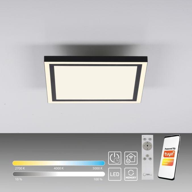 Obrázek produktu LED stropní svítidlo 30x30cm, černá, dálkové ovládání, stmívatelné, CCT ovládané přes aplikaci Tuya 2700-5000K - JUST LIGHT 11 Obrázek produktu LED stropní svítidlo 30x30cm, černá, dálkové ovládání, stmívatelné, CCT ovládané přes aplikaci Tuya 2700-5000K - JUST LIGHT 11