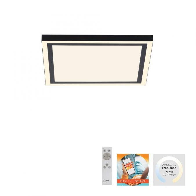 Obrázek produktu LED stropní svítidlo 30x30cm, černá, dálkové ovládání, stmívatelné, CCT ovládané přes aplikaci Tuya 2700-5000K - JUST LIGHT 2 Obrázek produktu LED stropní svítidlo 30x30cm, černá, dálkové ovládání, stmívatelné, CCT ovládané přes aplikaci Tuya 2700-5000K - JUST LIGHT 2