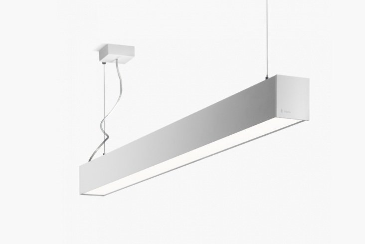 Levně HAL 11-501I-35GGE/830, S Závěsné svítidlo Lina80 LED-MODUL 65W 7990lm 3000K IP40 stříbrné - HALLA