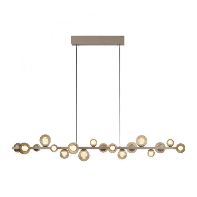 Levně PN 2558-97 LED závěsné svítidlo PURE, bronzová, elektricky nastavitelná výška, ovladač, stmívatelné 2200-5000K - PAUL NEUHAUS