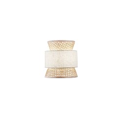 Obrázek pro produkt Nástěnné svítidlo Gazebo béžová + přírodní ratan, 1 x E27, 24 x 27 cm - FANEUROPE
