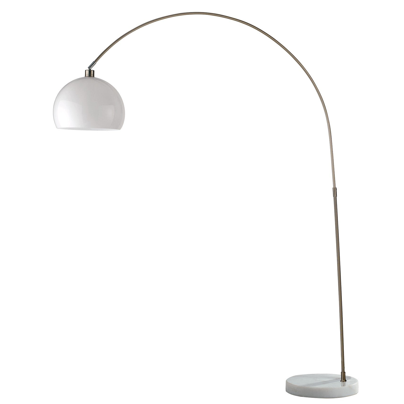 FAN I-PLAZA/PT BCO Stojací lampa Piantana Plaza, bílá, 1 x E27, 152 x 200 cm - FANEUROPE