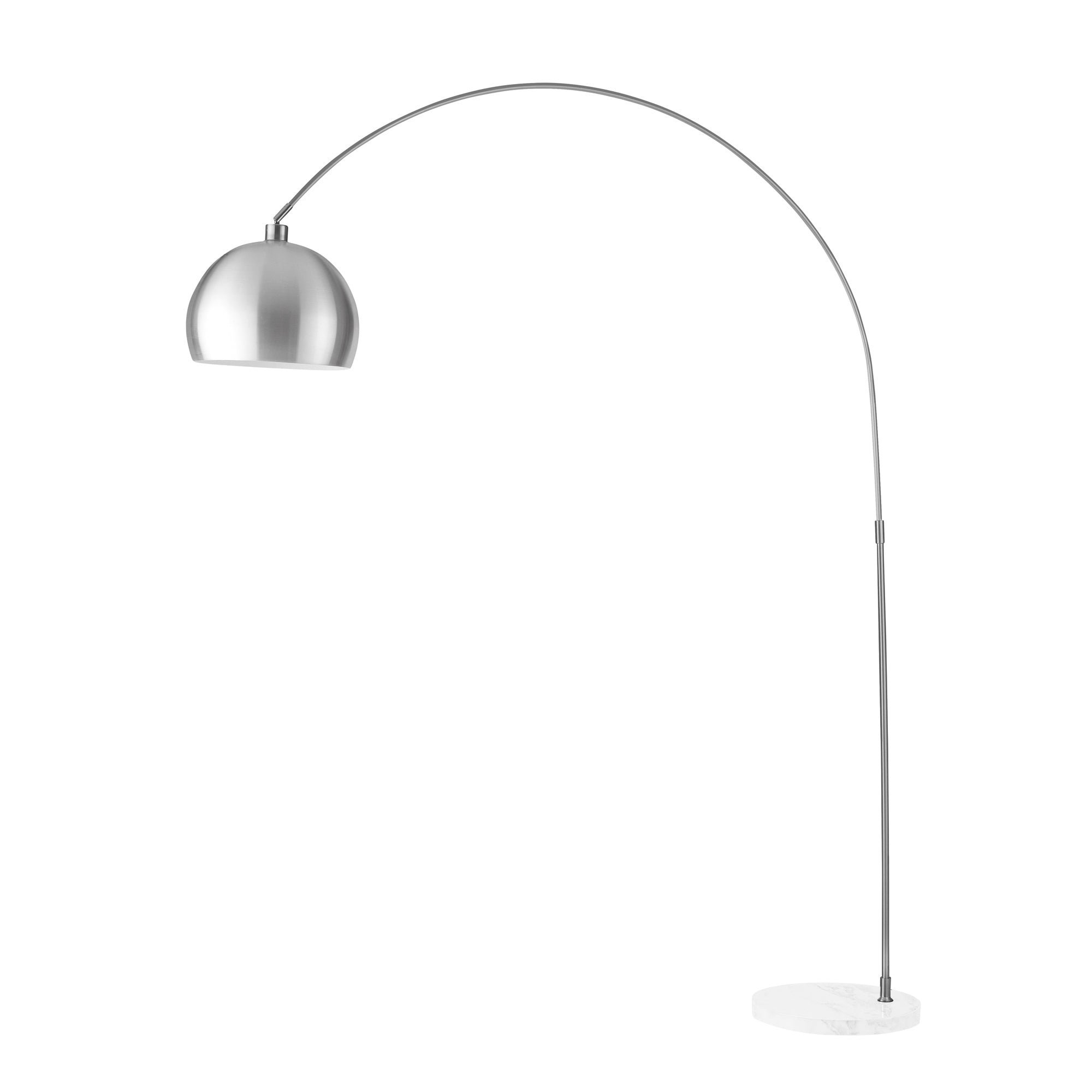 FAN I-PLAZA/PT NIK Stojací lampa Piantana Plaza, nikl, 1 x E27, 152 x 200 cm - FANEUROPE
