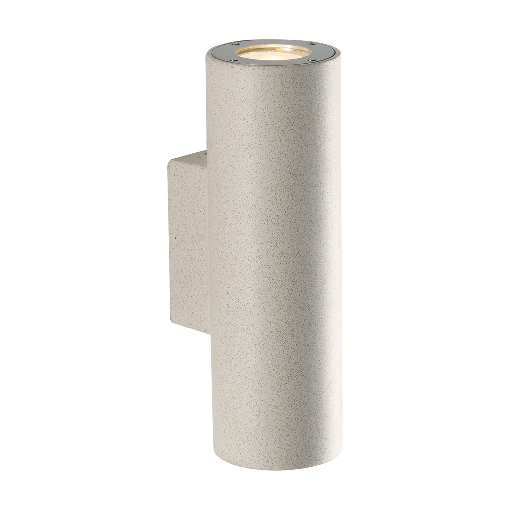 FAN I-PORTLAND-AP2 BCO Venkovní nástěnné svítidlo PORTLAND, beton/bílá, 2xGU10, IP65, 25,4 x 11,1 x 8,3 cm - FANEUROPE