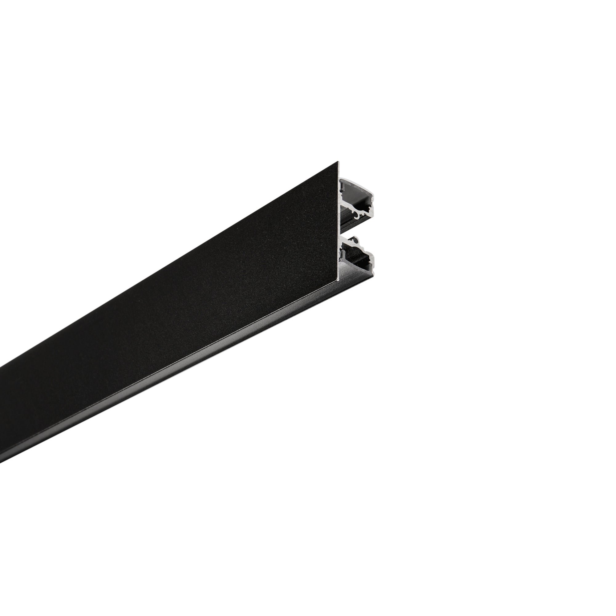 FAN I-PROFILO-DUAL-2-NER Profil DUAL, černý, s kouřovým difuzorem a krytkami, 200 x 4,9 x 1,25 cm - FANEUROPE