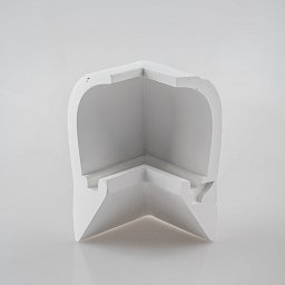 Obrázek pro produkt Úhlová spojka Gimel - bílý hliníkový profil s opálovým difuzorem, 15 x 12,7 cm - FANEUROPE