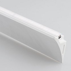 Obrázek pro produkt Profil Vela bílý - sádrový a hliníkový s opálovým difuzorem, 100 x 8 x 5 cm - FANEUROPE
