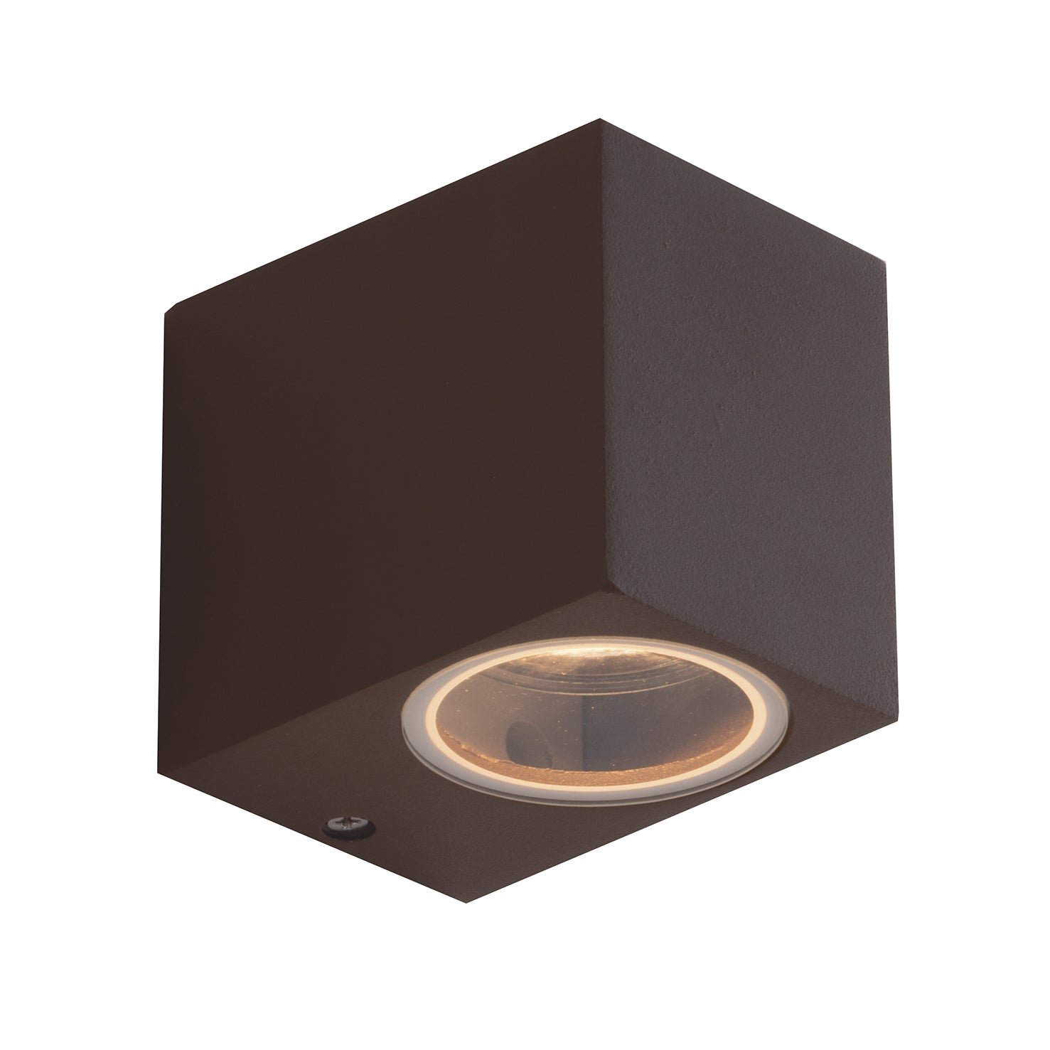 FAN I-QUBO-AP1 BRO Venkovní nástěnné svítidlo Qubo kortenové, 1xGU10, IP54, 9,3 x 8 x 6,7 cm - FANEUROPE