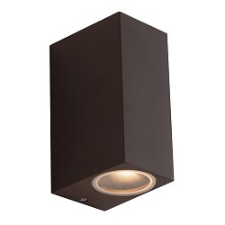 Obrázek pro produkt Venkovní nástěnné svítidlo Qubo kortenové, 2xGU10, IP54, 15,1 x 9,3 x 6,7 cm - FANEUROPE