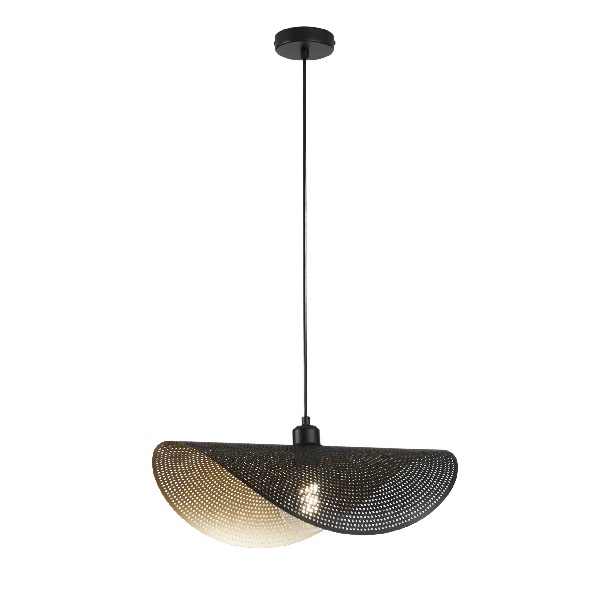 FAN I-RHEI-DOT-S50 Závěsné svítidlo Rhei‑Dot černozlaté, 1xE27, 50 x 30 x 150 cm - FANEUROPE