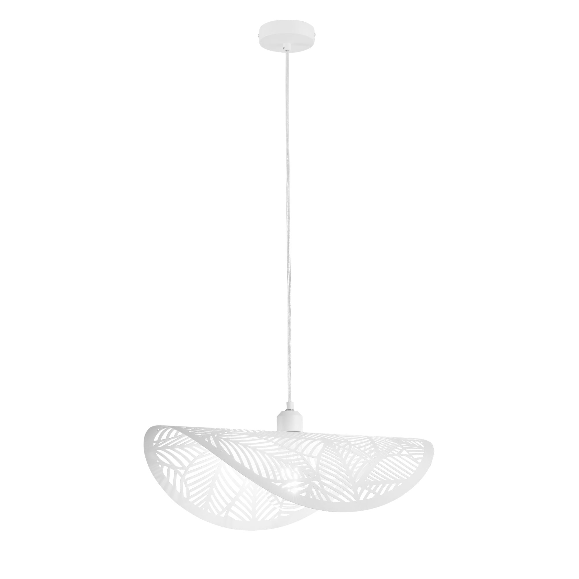 FAN I-RHEI-LEAF-S50 Závěsné svítidlo Rhei‑Leaf bílé, 1xE27, 50 x 30 x 150 cm - FANEUROPE
