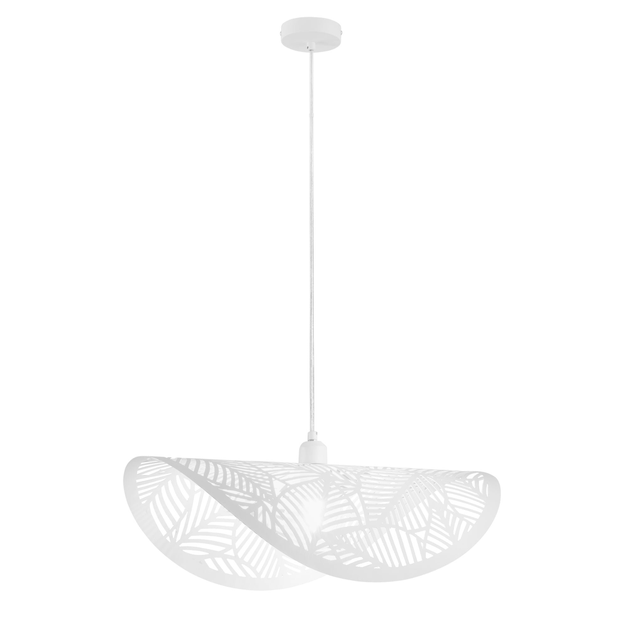 FAN I-RHEI-LEAF-S60 Závěsné svítidlo Rhei‑Leaf bílé, 1xE27, 60 x 33 x 150 cm - FANEUROPE