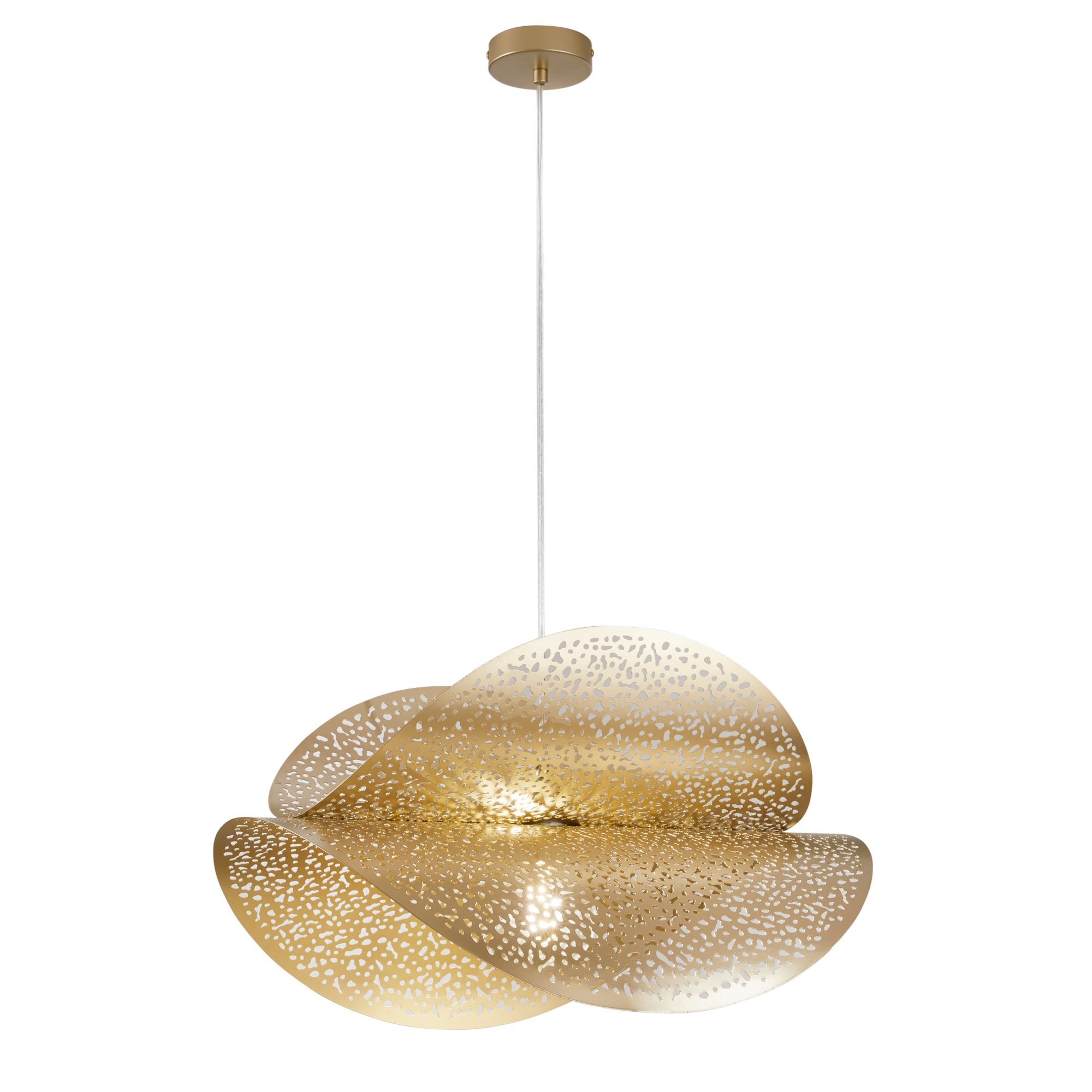 FAN I-RHEI-TARA-S5060 Závěsné svítidlo Rhei‑Tara zlaté, 1xE27, 60 x 33 x 150 cm - FANEUROPE