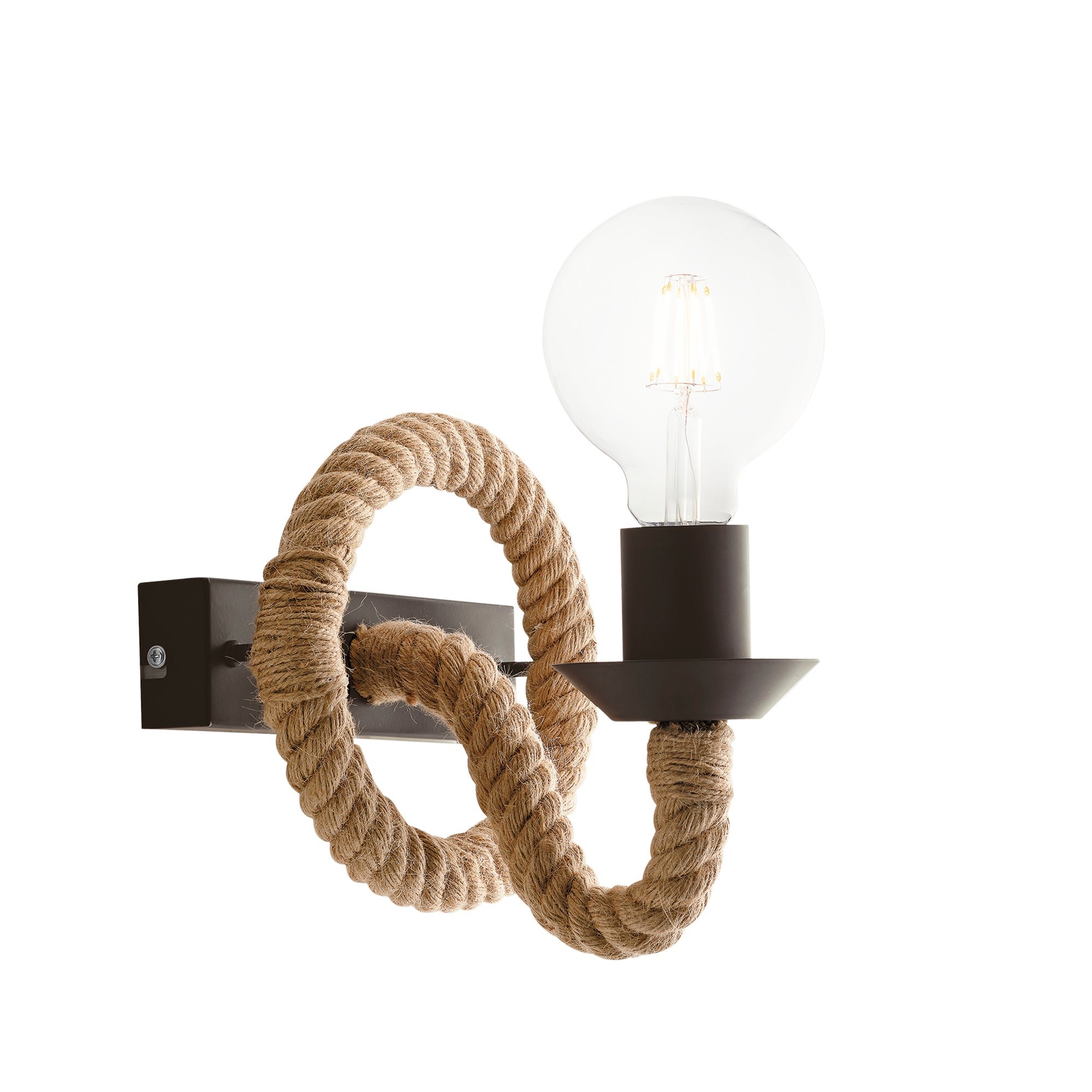 FAN I-ROPE-AP1 Nástěnné svítidlo Rope černá, patice E27, 18 x 21 x 19 cm - FANEUROPE