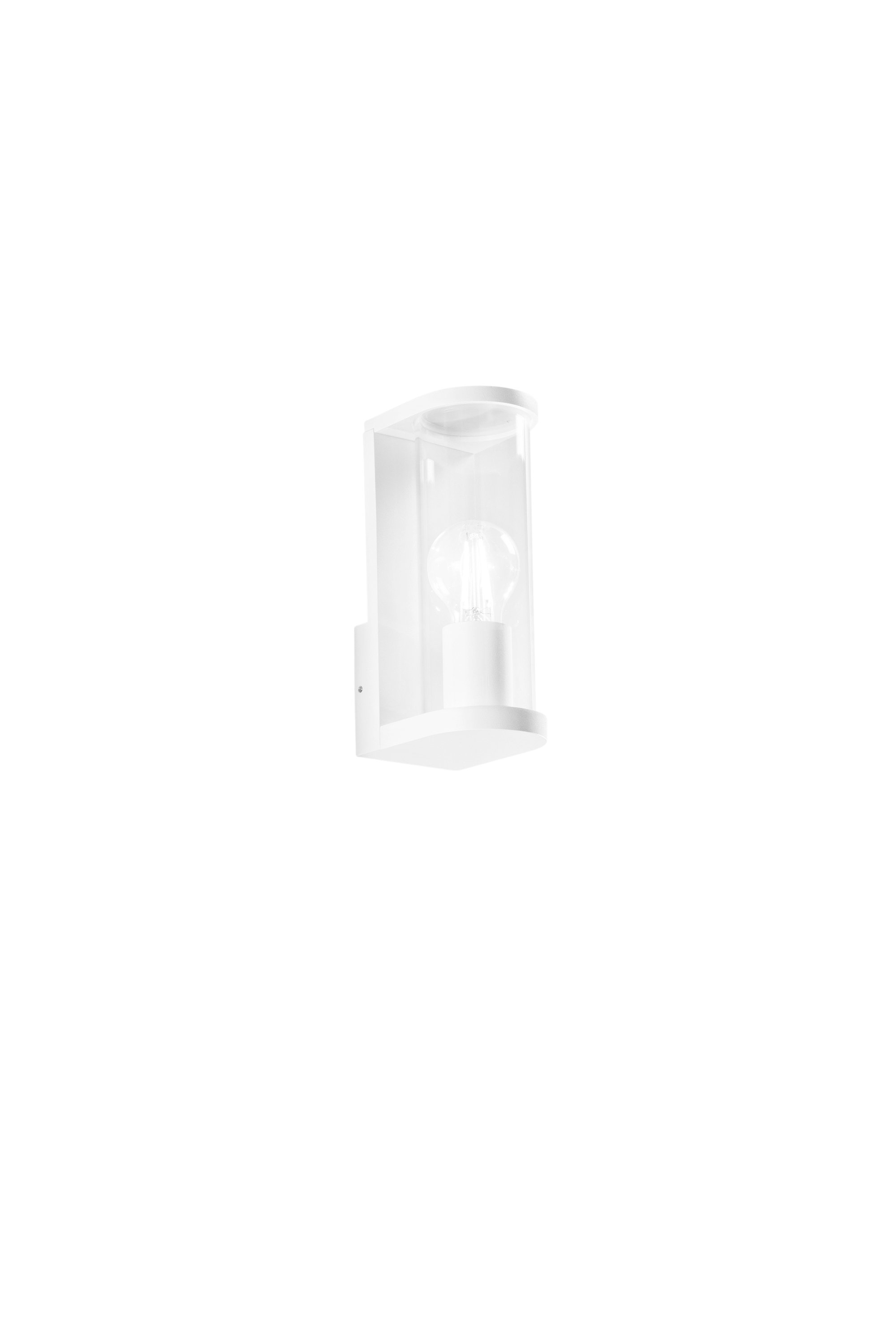 FAN I-ROSEN-AP-BCO Nástěnné svítidlo Rosen (bílá + sklo) hliník + sklo, 1 x E27, IP44, 119 x 83 x 222 mm - FANEUROPE
