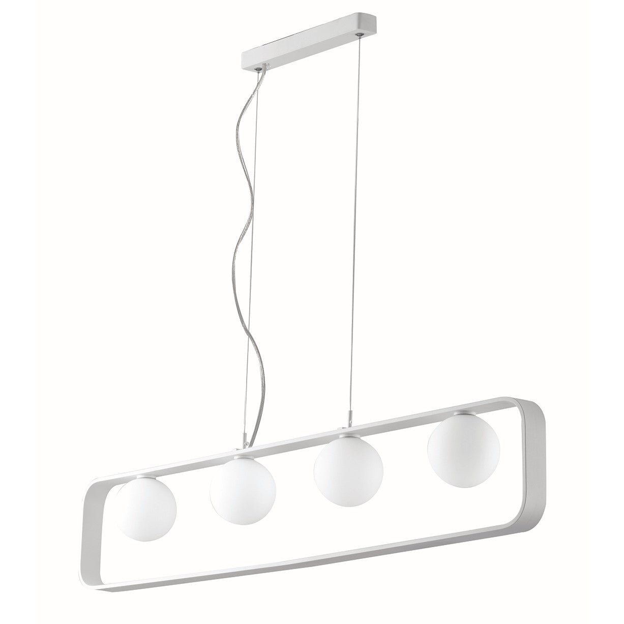 FAN I-ROXY-S4 Závěsné svítidlo Roxy bílá, 4xG9, 100 x 10 x 120 cm - FANEUROPE