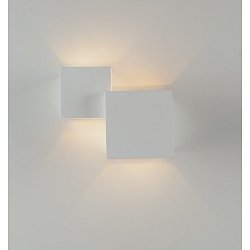 Obrázek pro produkt Nástěnné svítidlo Rubik bílé, 2xG9, 19,5 x 11,5 x 16 cm - FANEUROPE